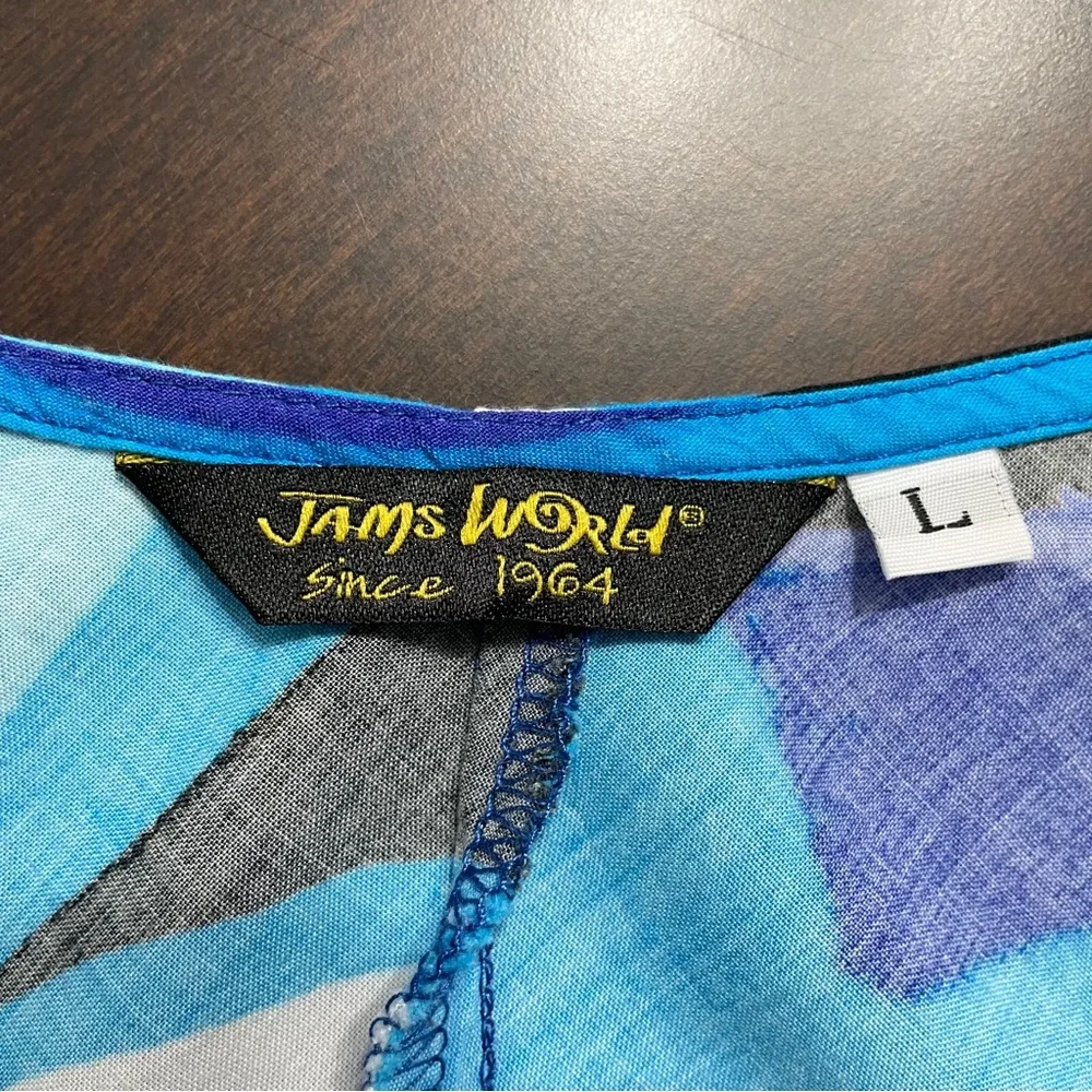 Jams World Barry Bayberry Dress Size L colorful sleeveless floral print - Picture 9 of 11